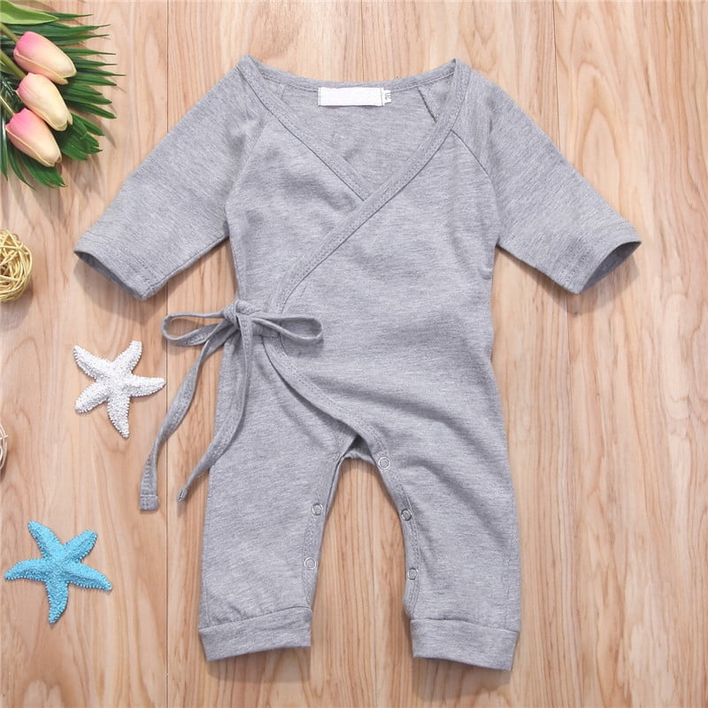 solid color baby rompers