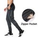 thumbnail image 3 of Pantalones para correr para hombre, pantalones deportivos reflectantes con cremallera para fútbol, pantalones deportivos de entrenamiento, pantalones deportivos para correr, pantalones de gimnasio, 3 of 5
