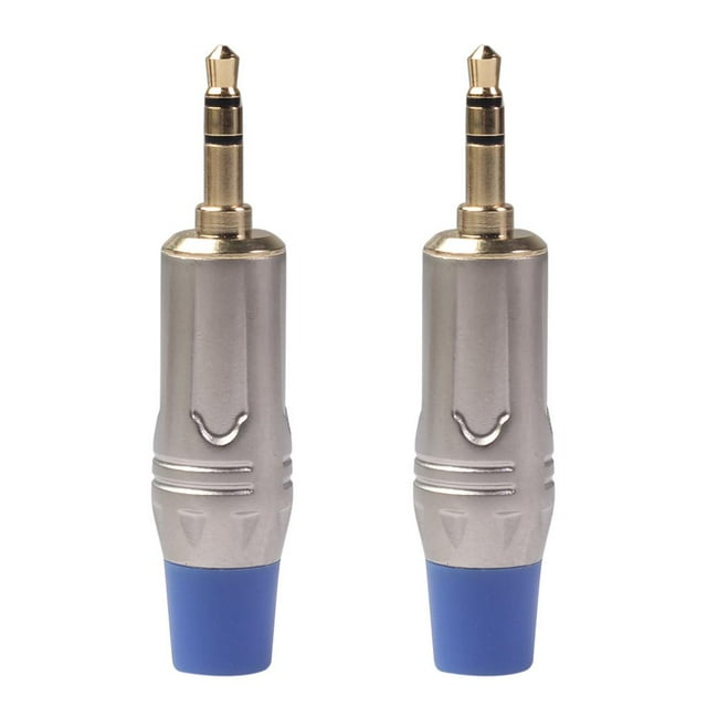 MERIGLARE Lots 2 Zinc Alloy 3.5mm Plug Connector Audio Stereo for Cable DIY Accessory