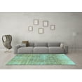 thumbnail image 3 of Ahgly Company Indoor Square Abstract Light Blue Modern Area Rugs, 7' Square, 3 of 4