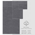 thumbnail image 4 of Juego de toallas, 2 toallas de baño, 2 toallas de mano, 2 toallas de cara, toallas de baño 100 % algodón turco, juego de toallas gris claro, gris, juego de toallas de 3 piezas, 4 of 5