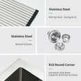 thumbnail image 5 of Kitchen Sink 30 Inch Farmhouse Kitchen Sink - 30"x21"x10" Stainless Steel Apron Front Farmhouse Sink 10 Inch Deep 16 Gauge Single Bowl Kitchen Sink Basin,Stainless Steel Kitchen Sink, 5 of 8