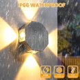 thumbnail image 4 of Lámpara de pared interior al aire libre a prueba de agua Ip66 Aplique de pared moderno Iluminación de pared LED para sala de estar Pasillo Pared exterior Deco 2800k Blanco cálido (1 paquete) Kuyhfg Sin marca, 4 of 5