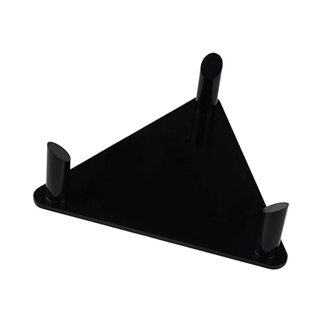 QualitChoice Stylish Tabletop Ball Storage Rack Display Stand Holder For Football Soccer Volleyball Basketball Lovers Volleyballs Black 13x3.7cm