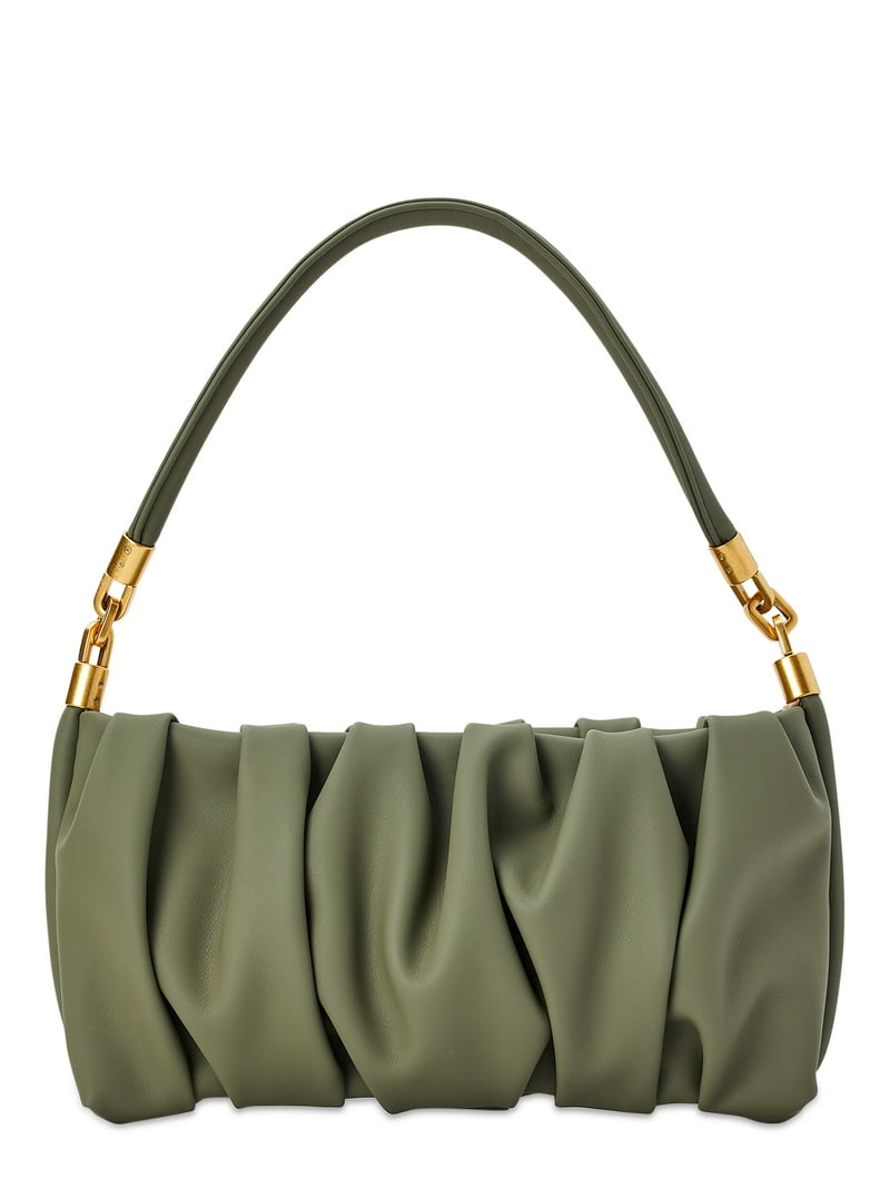 ☆ ☆ Women's Ruched Shoulder Bag 4K3088G 67U 4K3 Scoop Women's Ruched Shoulder Bag Green - Walmart.com