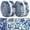 Cobalt Blue, variant on 80 Pcs Jelly Roll Fabric Strips for Quilting Fabric, Sewing Supplies & DIY Crafts-2.6 Inch Precut Cotton Fabric Bundles, Perfect for Quilt Projects,Dark Vintage Floral