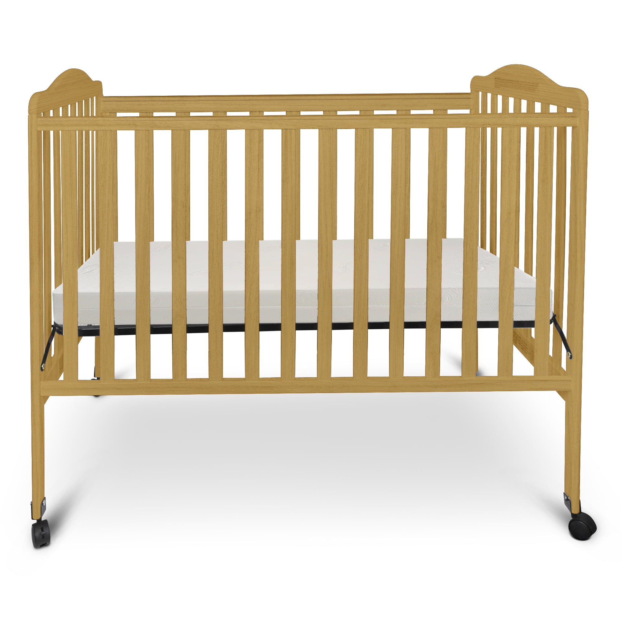 Fizzy Baby 2-in-1 Wooden Crib Convertible Crib to Toddler Bed with 3 Level Mattress Board, Natural