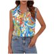 thumbnail image 2 of TaTaai Printed Blouse Lightweight Drape Women's Casual Fashion Lapel Button Sleeveless & Short Sleeve Loose Summer Office Smart-Casual Top Gift, 2 of 6
