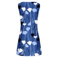 thumbnail image 3 of Mefallenssiah Femmes Robe Sans Manches Col Rond Femmes Mode Imprimé Décontracté Col Rond Sans Manches Robe Longue, 3 of 4