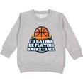 thumbnail image 2 of Inktastic I'd Rather Be Playing Basketball Toddler Sweatshirt, 2 of 4