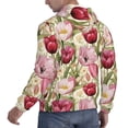 thumbnail image 6 of Wukai Tulips Flowers Print Men Hoodies Fleece Sweatshirts Long Sleeve Sweaters Pullover Fall Outfits Winter Clothes-Medium, 6 of 7