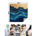 thumbnail image 5 of Cloth Napkins Set of 6 - 20x20 Inches, Navy Blue Washable Reusable Table Napkins, Modern Abstract Luxury Golden Soft & Absortbent Dining Napkin for Party Wedding Hotel Restaurant, 5 of 8