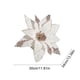 thumbnail image 3 of Adorno navideño de tela con forma de flor | Flor de Pascua de imitación dorada con lentejuelas de terciopelo | Decoración navideña para el hogar: árbol, pared, puerta, ventana, 3 of 6