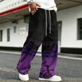 thumbnail image 5 of GrmtClth Mens Tribal Print Casual Sweatpants Lightweight Breathable Wide Leg Drawstring Bottoms for Festival Vacation S, 5 of 6