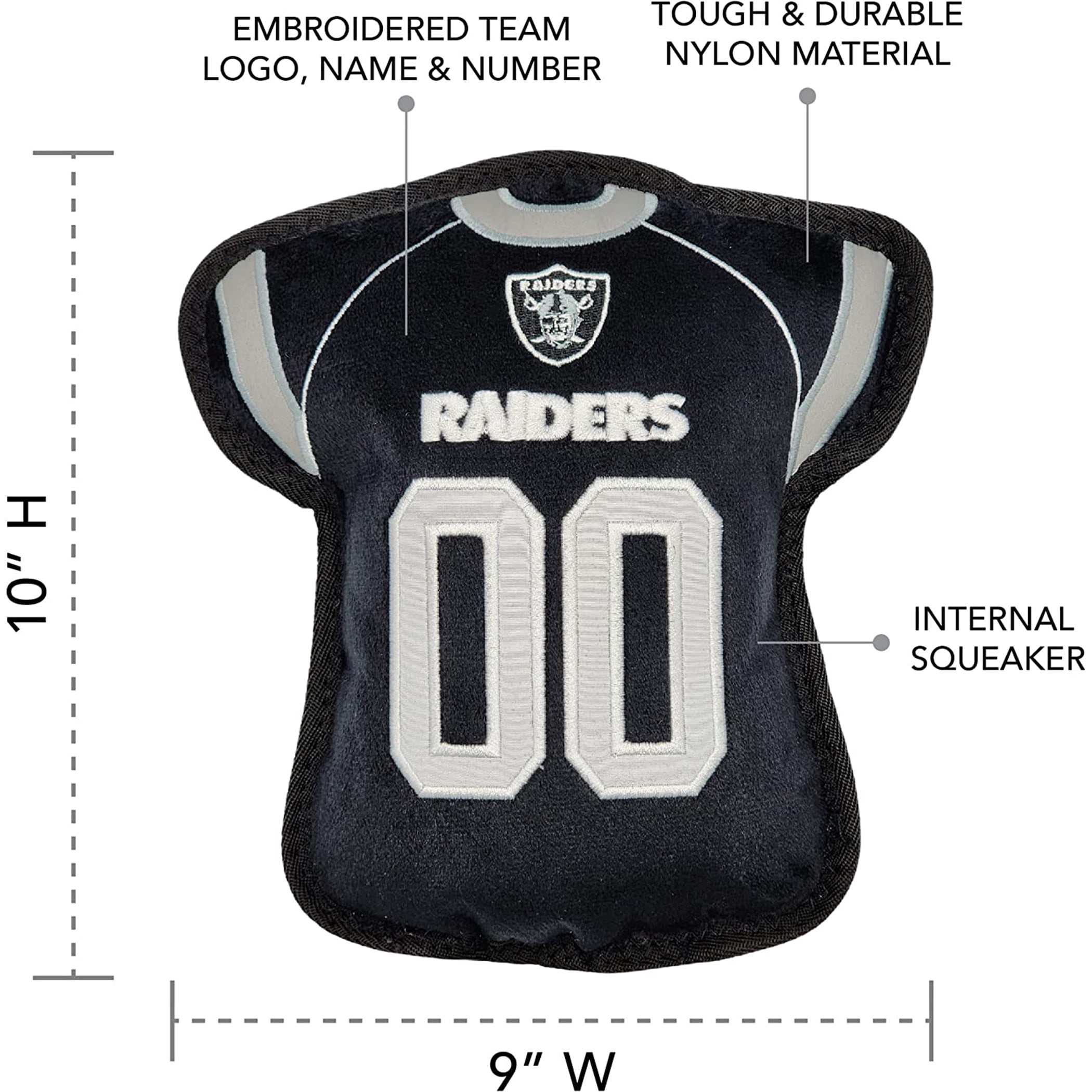 NFL Tough Jersey Pet Dog Toy Premium Quality with Built-in Squeaker Chew Toy