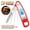 Red, variant on Instant Read Digital Thermometer for Meat, Food, Oven Baked. Black