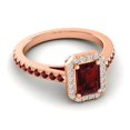 thumbnail image 3 of 2.95 Carat Natural Diamond Garnet Gemstone Elegant Anniversary Ring for Ladies Solid 18K Rose Gold Size 10.5 by Diamond-Capitals, 3 of 8
