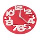 thumbnail image 3 of EeaseMX Reloj de pared redondo con números grandes en 3D, novedoso, para cocina, hogar y oficina (rojo), 3 of 7