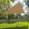 thumbnail image 3 of Hyasfey Outdoor Triangle Sun Shade Sail with Windproof Ropes UV Blocking Canopy Permeable Breathable Heavy Duty Deck Backyard Patio Shade Cover, 3 of 7