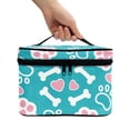 thumbnail image 3 of HELLHERO Bones and Hearts Multifunctional Large Capacity Makeup Bag Effortless Organization Zipper Polyester Travel Portable Gifts for Women Men, 3 of 5