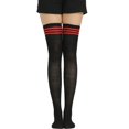 thumbnail image 3 of Calcetines de moda hasta el muslo por encima de la rodilla para niñas y mujeres, calcetines largos sexis sólidos, calentadores de piernas, medias blancas y negras para mujeres, verano, 3 of 5