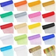 thumbnail image 6 of 2 Pack Deco Mesh 10 Inch x 30 Feet Decor Mesh Ribbon with Metallic Foil Deco Mesh Wreath Supplies Ribbon Mesh Roll for Spring Wreaths, Craft, Party Decoration, 6 of 7