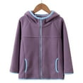 thumbnail image 2 of Ruyang Teens Hooded Sherpa Fleece Jackets Boys Fuzzy School Polar Jacket Pockets Fall Winter Warm Full Zip Furry Coat, 2 of 5