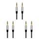 thumbnail image 5 of Sidaley Cable auxiliar de 3,5mm a trenzado sin pérdidas, altavoz de Audio estéreo, Cable de repuesto para cine en casa, repuesto plateado Type1 NO1, 5 of 6