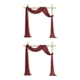 thumbnail image 2 of Guardoinrt Wedding Arch Drape Statement Beautifully Draped Arch Durable And Soft Easy Care Winered 2Set, 2 of 6