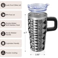 thumbnail image 3 of Bohemian Themed Thermal Tumbler 20oz with Lid & Straw - Stainless Steel Insulated Travel Coffee Cup, Double Wall Vacuum Mug, Leakproof, 3 of 5