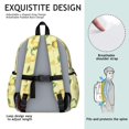 thumbnail image 5 of Lemon and Leaf Yellow Pattern Backpack for School, Cute School Bag with Adjustable Shoulder Straps and Padded Back, 13.4"x11"x4.7", 5 of 5