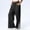 *Black, variant on ClodeEU Womens Linen Blend Lace Trim Wide Leg Pants,Casual Loose Trousers with Pockets Beige,Womens Plus XXXL