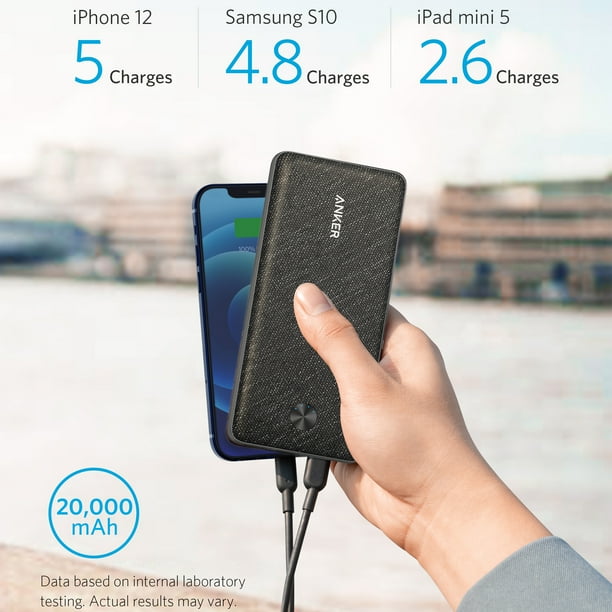 Anker PowerCore III Sense 20K Fast USB-C Phone Power Bank - Black