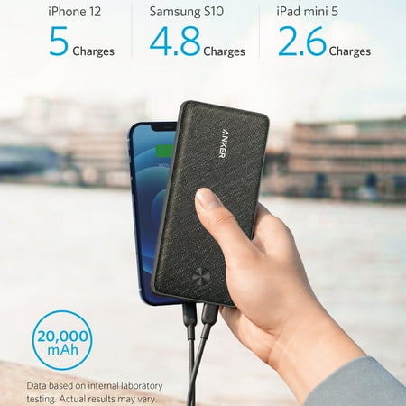 Anker PowerCore III Sense 20K USB-C Portable Battery Charger - Black