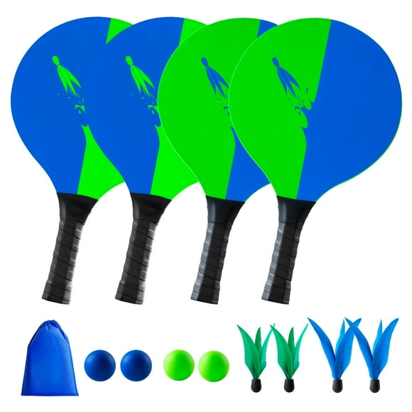 Set de pelotas de pádel U&C Planet con 4 palas, pelotas y pajaritos