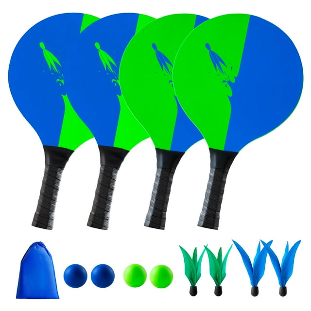 Set de pelotas de pádel U&C Planet con 4 palas, pelotas y pajaritos