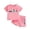 a3-Pink, variant on KPOPLK 2 Piece Toddler Baby Girl Summer Clothing Set 12 18 24 Months 2T 3T 4T 5T Animal Print Outfits Clothes Short Sleeve Crew Neck T Shirt Elastic Waist Shorts(6-9 Months,Purple)