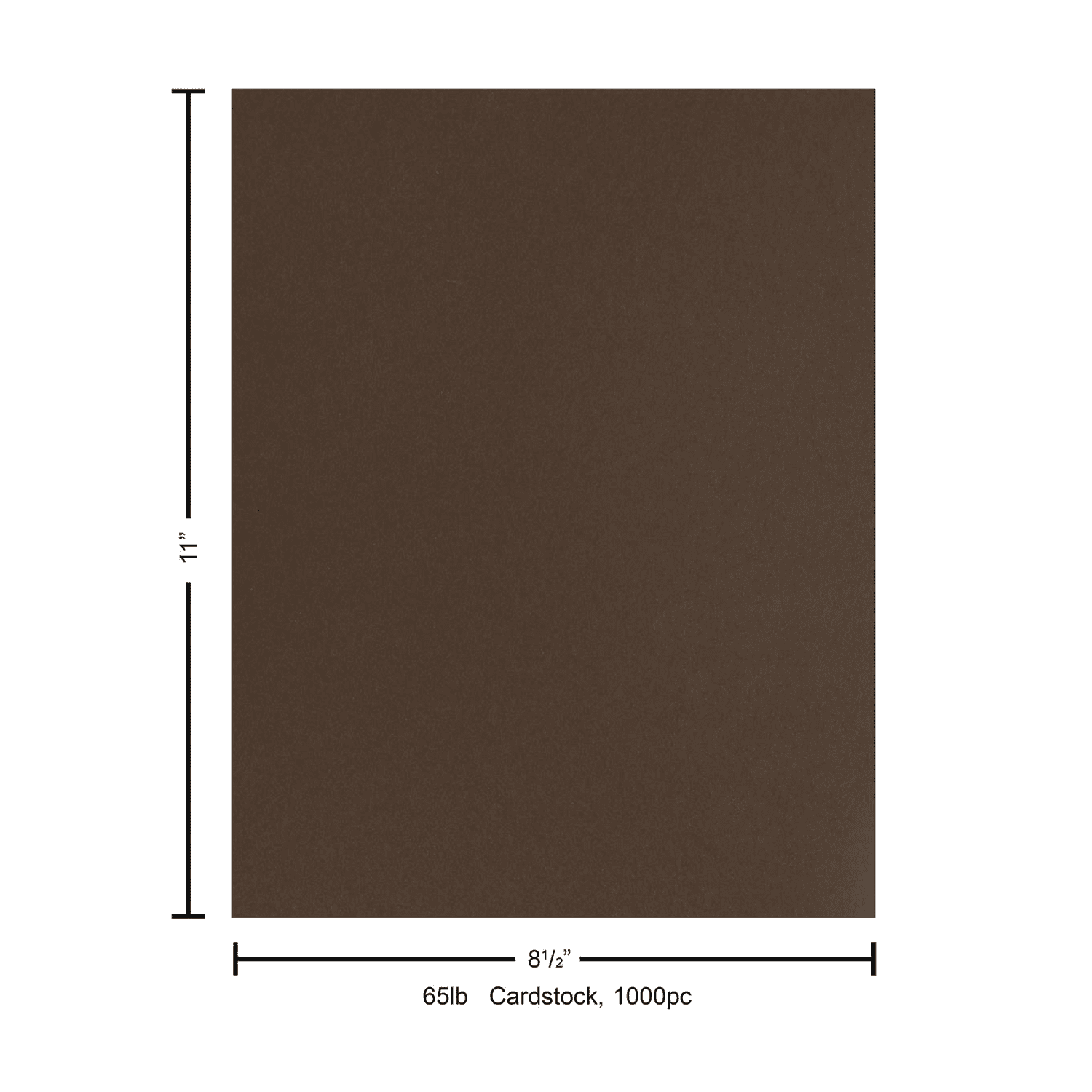 PA Paper Accents Smooth Cardstock 8.5" x 11" French Roast, 65lb colored cardstock paper for card making, scrapbooking, printing, quilling and crafts, 1000 piece box