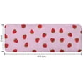thumbnail image 7 of Red Strawberry Plants Fruit Pink Pattern Kitchen Rug Mat,Kitchen Runner Rugs Non Skid Washable,Decorative Kitchen Floor Mats for Kitchen,Sink,Laundry,17"x47.2", 7 of 7