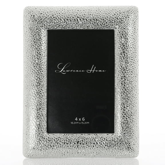 Silver Metal Picture Frame - Pebble Design 4x6