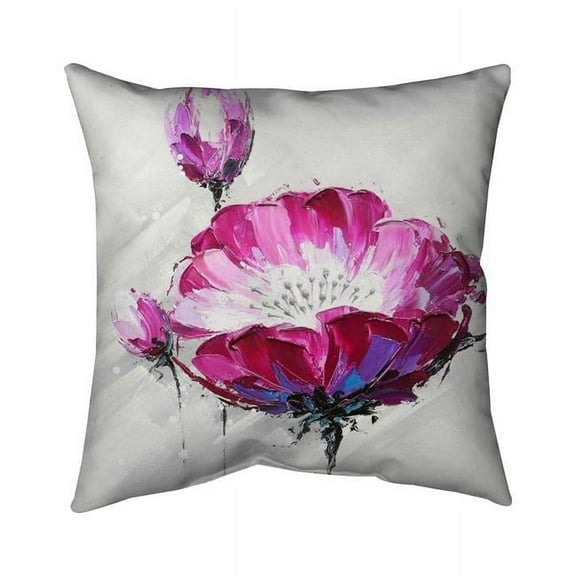 18 x 18 in. Fuchsia Wild Flower-Double Sided Print Indoor Pillow