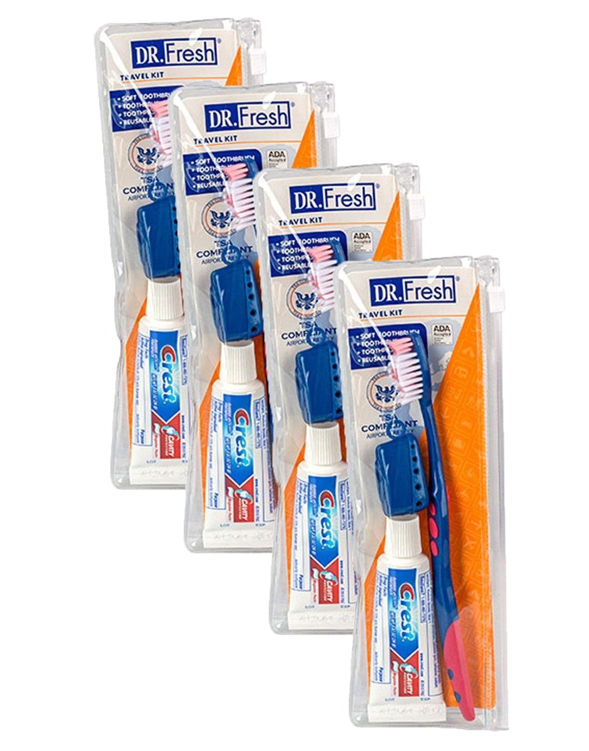 toothbrush & cover travel kit with colgate toothpaste
