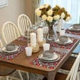 thumbnail image 6 of Placemats Set of 4 / 6, Red Floral Placemats for Dining Table Indoor/Outdoors Heat Resistant Washable Placemats 18" x 12", 6 of 8
