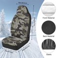 thumbnail image 7 of Uorisanigo Car Front Seat Covers, 2PCS Premium Gray Camouflage Vehicle Seat Cushions, Breathable Coral Fleece Cloth Car Accessories Universal for SUVs, Trucks, Cars, 7 of 7