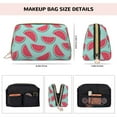 thumbnail image 5 of Naloa Watermelon Leather Makeup Bag for Purse Travel, Portable Small Cosmetic Organizer for Women and Girls, Make up Bag with Zipper, 5 of 8