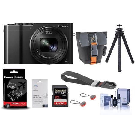 UPC: 0192223112605 | Lumix DMC-ZS100 Digital Point & Shoot Camera  Black – Bundle With Panasonic Kit DMW-BLG10 Batt./DMW-BTC9 Charger  Table Tripod  32GB SDHC Card  Camera Case  Peak Camera Wrist Strap And More