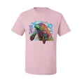 thumbnail image 2 of Wild Bobby Rainbow Painted Manatee Dean Russo Design Animal Lover Men Tee, Light Pink, Medium, 2 of 6