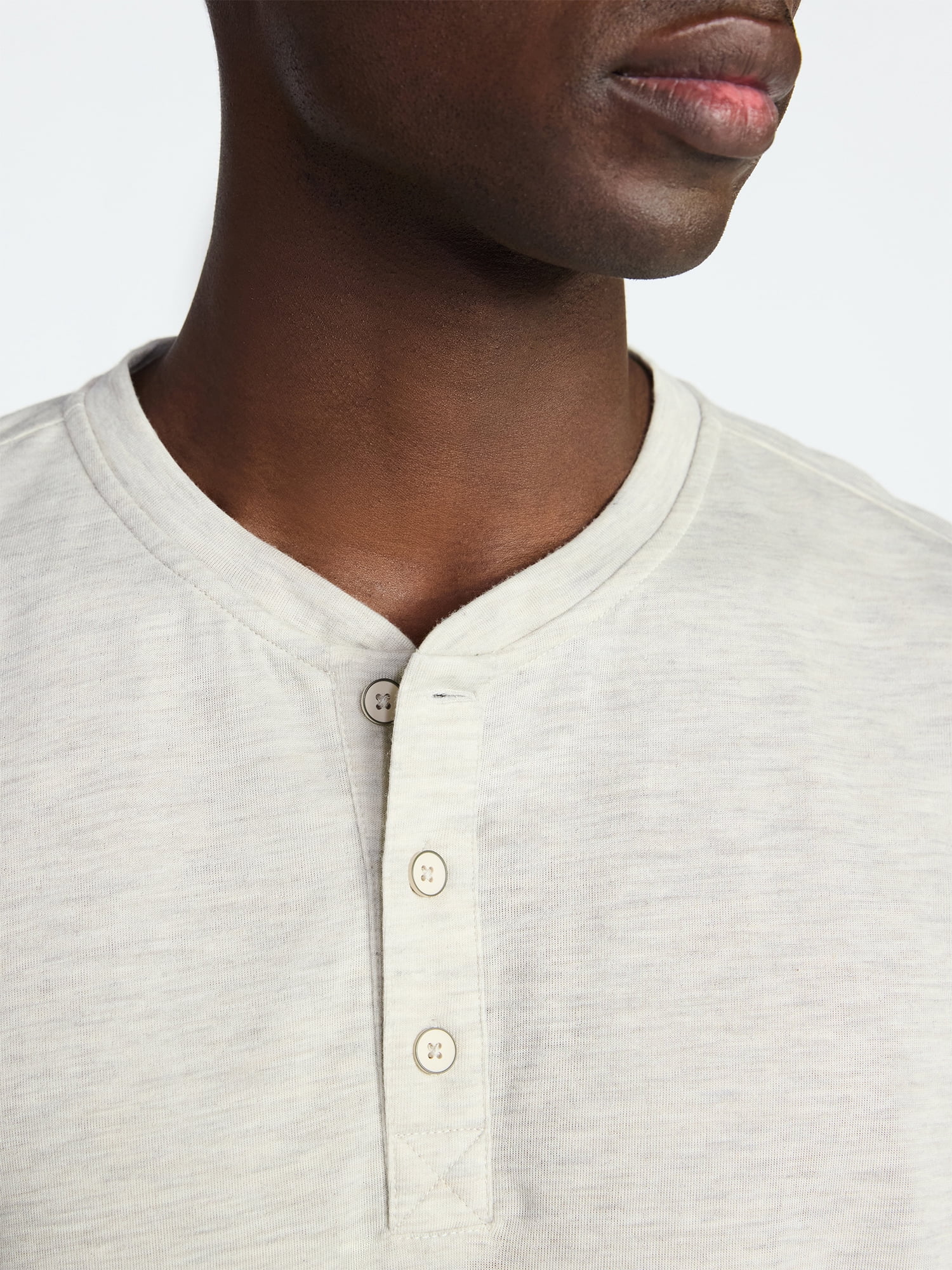 George Men's & Big Men's Relaxed Fit Knit Cloth Henley Shirt with Short Sleeves, Sizes XS-5XL