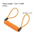 thumbnail image 2 of Uxcell Security Steel Cable 3.5mm x 1.2m/3.94ft Coated Spring Luggage Lock Wire Rope with Double Loop Orange 2 Pack, 2 of 5