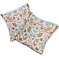 thumbnail image 7 of Brown Blue Grey Floral Pillow Covers 16x16 Set of 2 Flower Flower Block Print Decorative Throw Pillowcases Outdoor Spring Summer Farmhouse Cushion Cases Decor for Home Couch Sofa Bed, 7 of 7